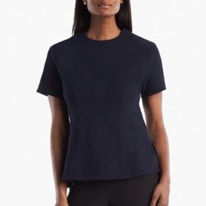 MM LaFleur Textured Ponte Top